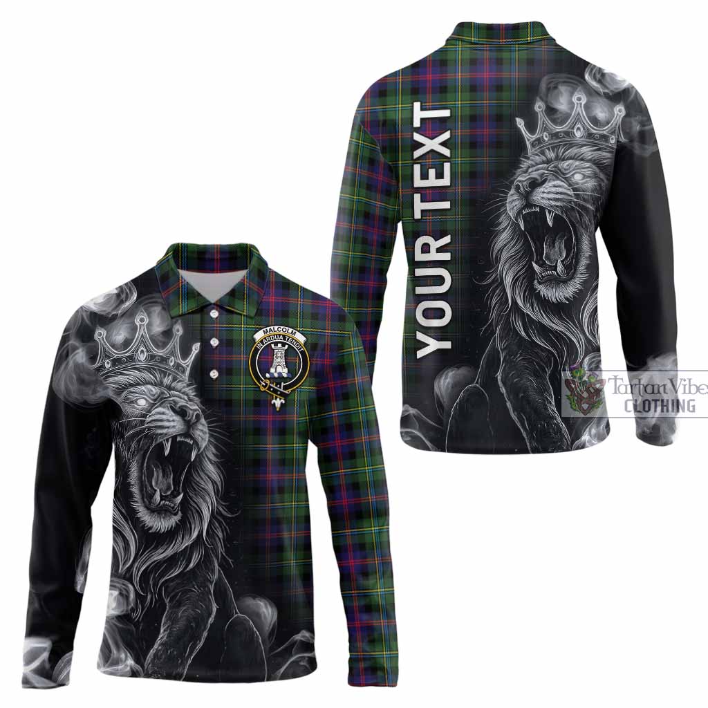 Malcolm Tartan Long Sleeve Polo Shirt Roaring Lion Heritage