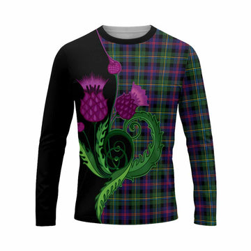 Malcolm Tartan Long Sleeve T-Shirt Traditional Scottish Thistle