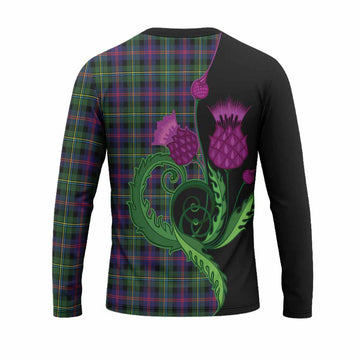 Malcolm Tartan Long Sleeve T-Shirt Traditional Scottish Thistle