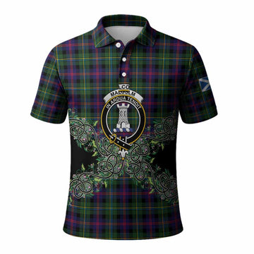 Malcolm Tartan Polo Shirt Thistle Scottish Spirit