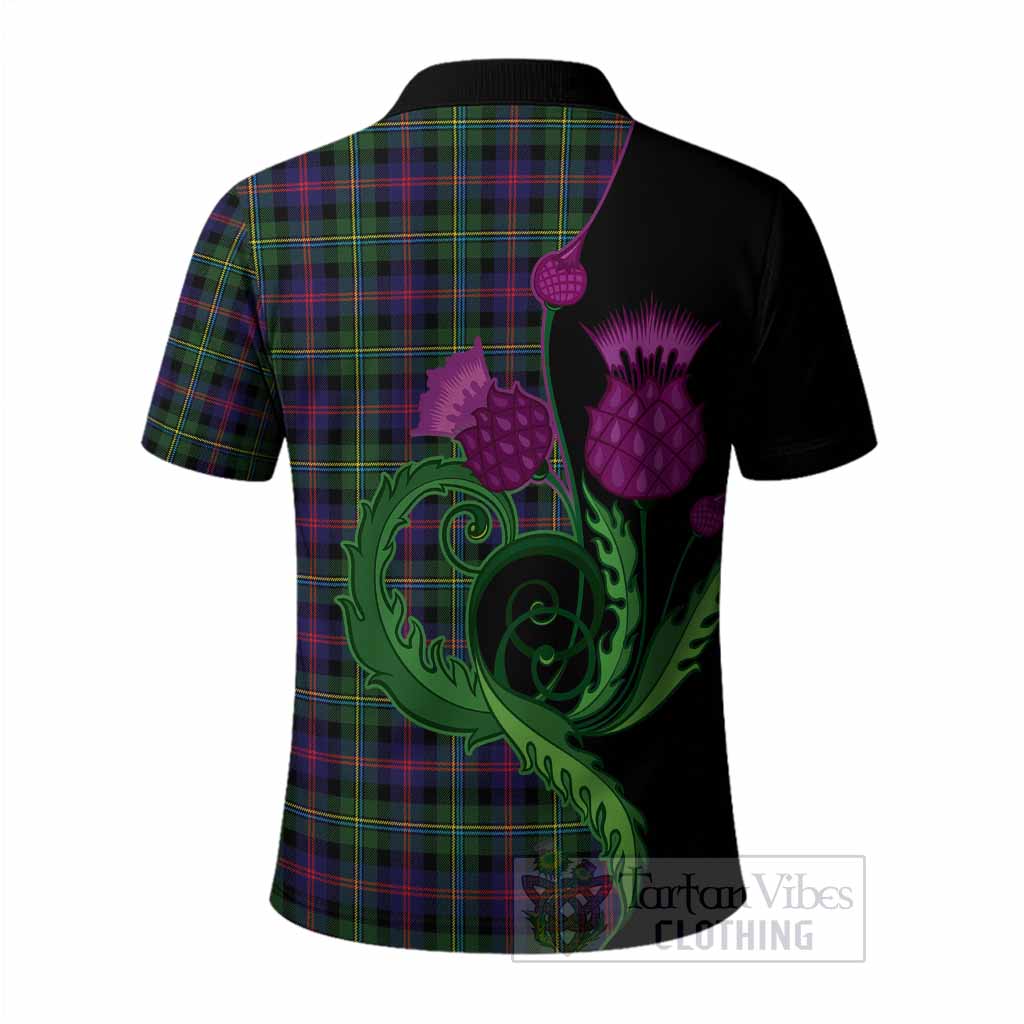 Malcolm Tartan Polo Shirt Traditional Scottish Thistle