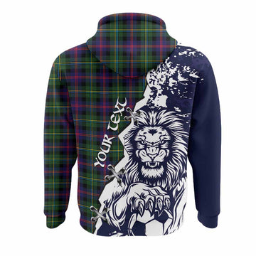 Malcolm Tartan Scottish Hoodie Angry Lion With Soccer Ball Style