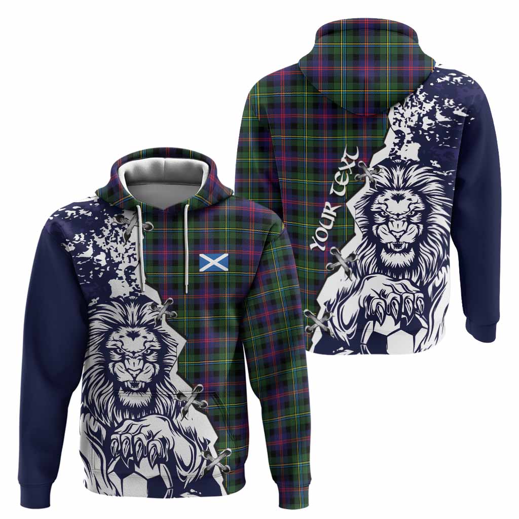Malcolm Tartan Scottish Hoodie Angry Lion With Soccer Ball Style