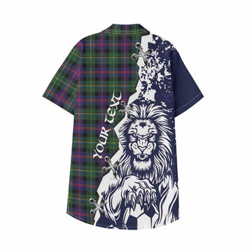Malcolm Tartan Scottish Kid Hawaiian Shirt Angry Lion With Soccer Ball Style
