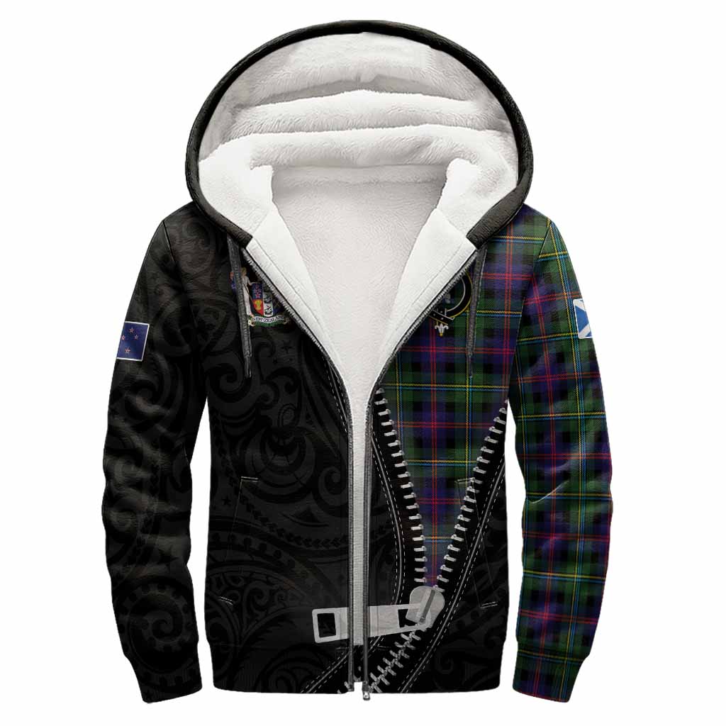 Malcolm Tartan Sherpa Hoodie New Zealand Pattern Unique Zipper Stylized