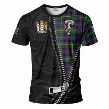 Malcolm Tartan T-Shirt New Zealand Pattern Unique Zipper Stylized