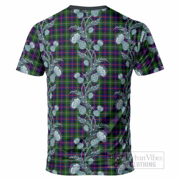 Malcolm Tartan T-Shirt Seamless Scottish Thistle Flowers