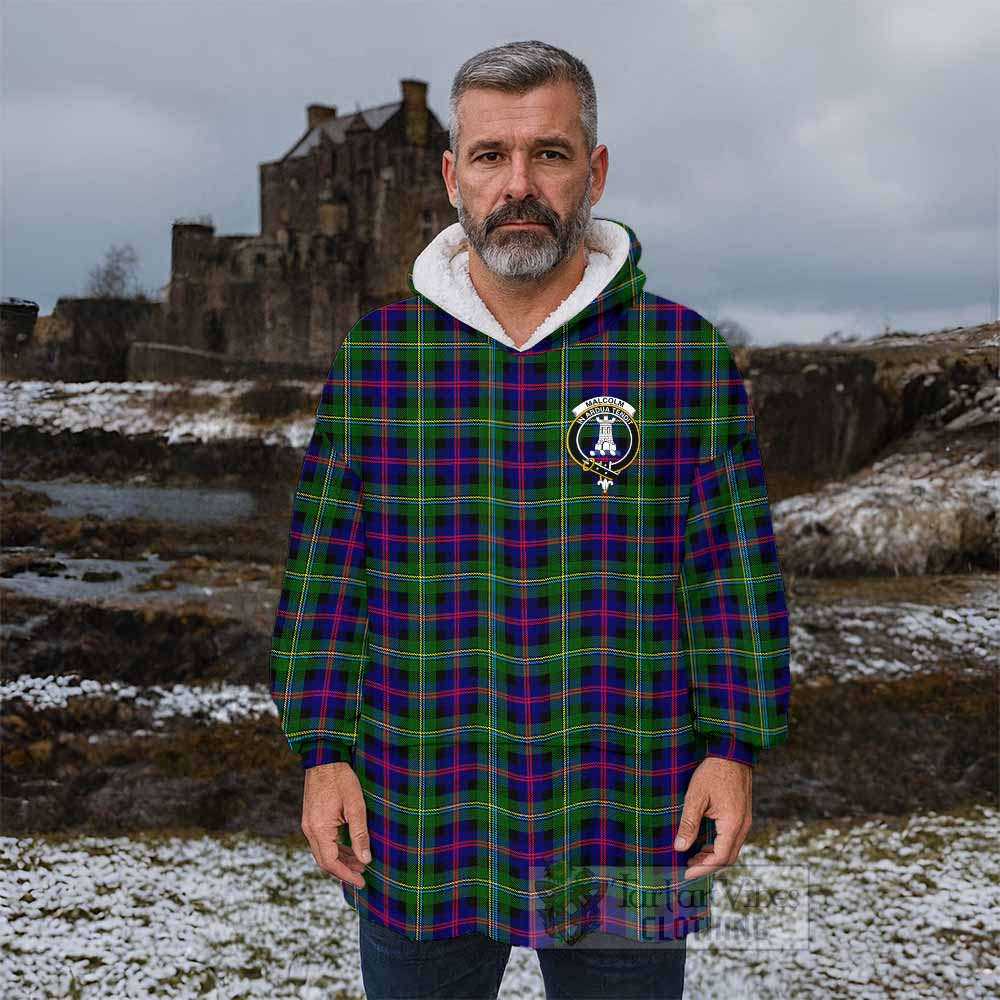 Malcolm Tartan Wearable Blanket with Family Crest - Tartan Vibes Clothing
