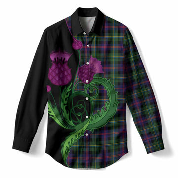 Malcolm Tartan Women Casual Shirt Traditional Scottish Thistle