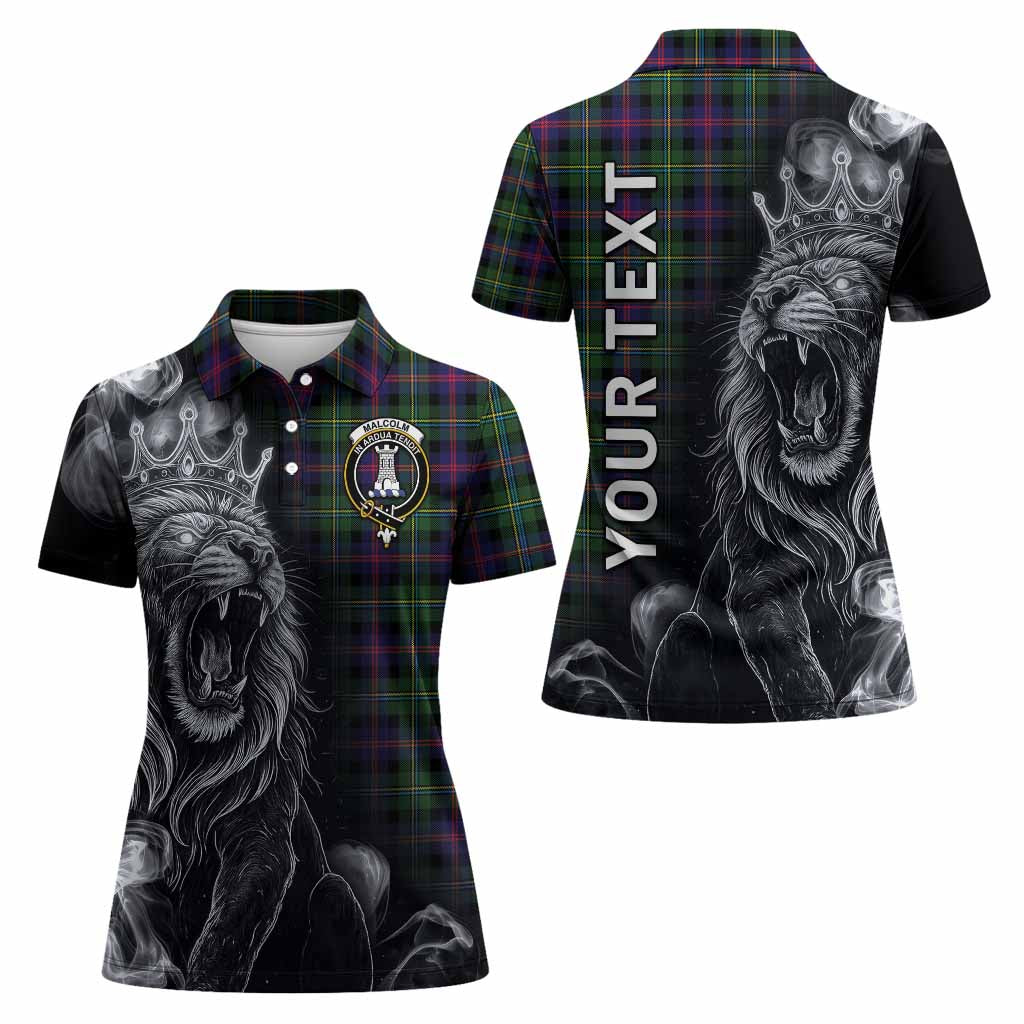 Malcolm Tartan Women Polo Shirt Roaring Lion Heritage