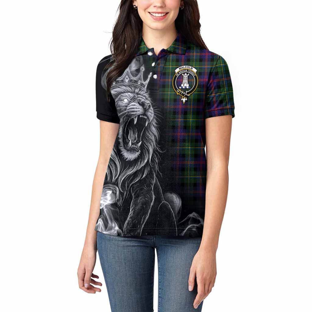 Malcolm Tartan Women Polo Shirt Roaring Lion Heritage