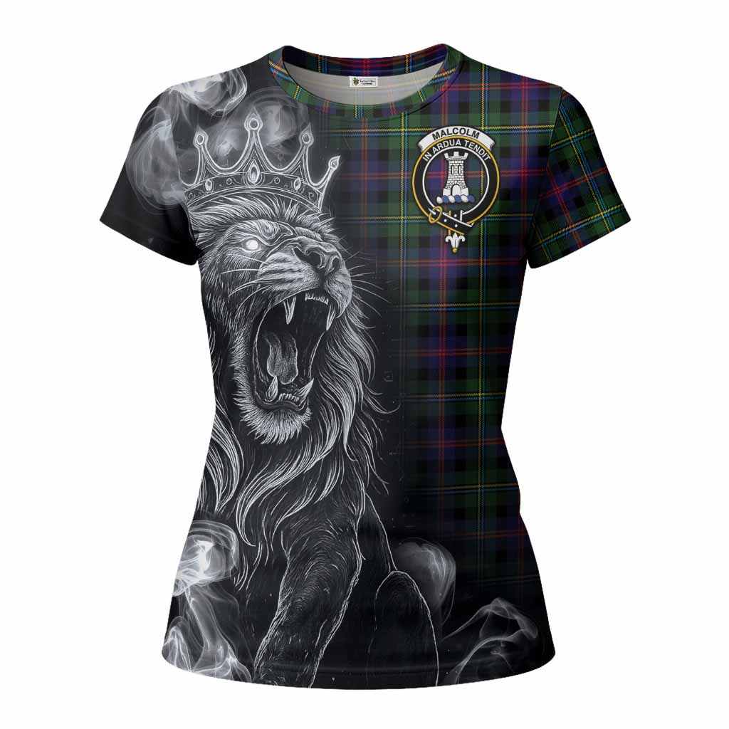 Malcolm Tartan Women T shirt Roaring Lion Heritage
