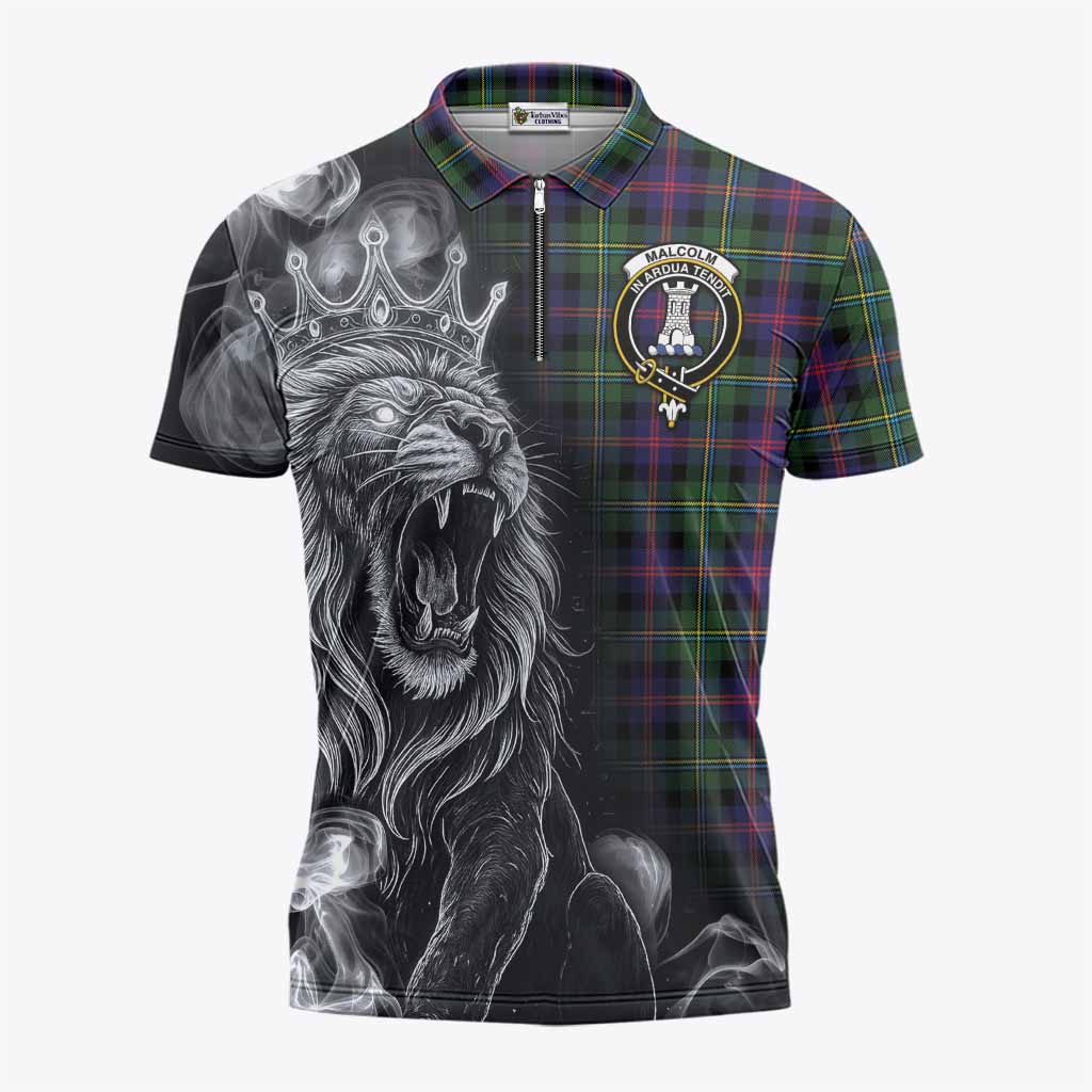 Malcolm Tartan Zipper Polo Shirt Roaring Lion Heritage