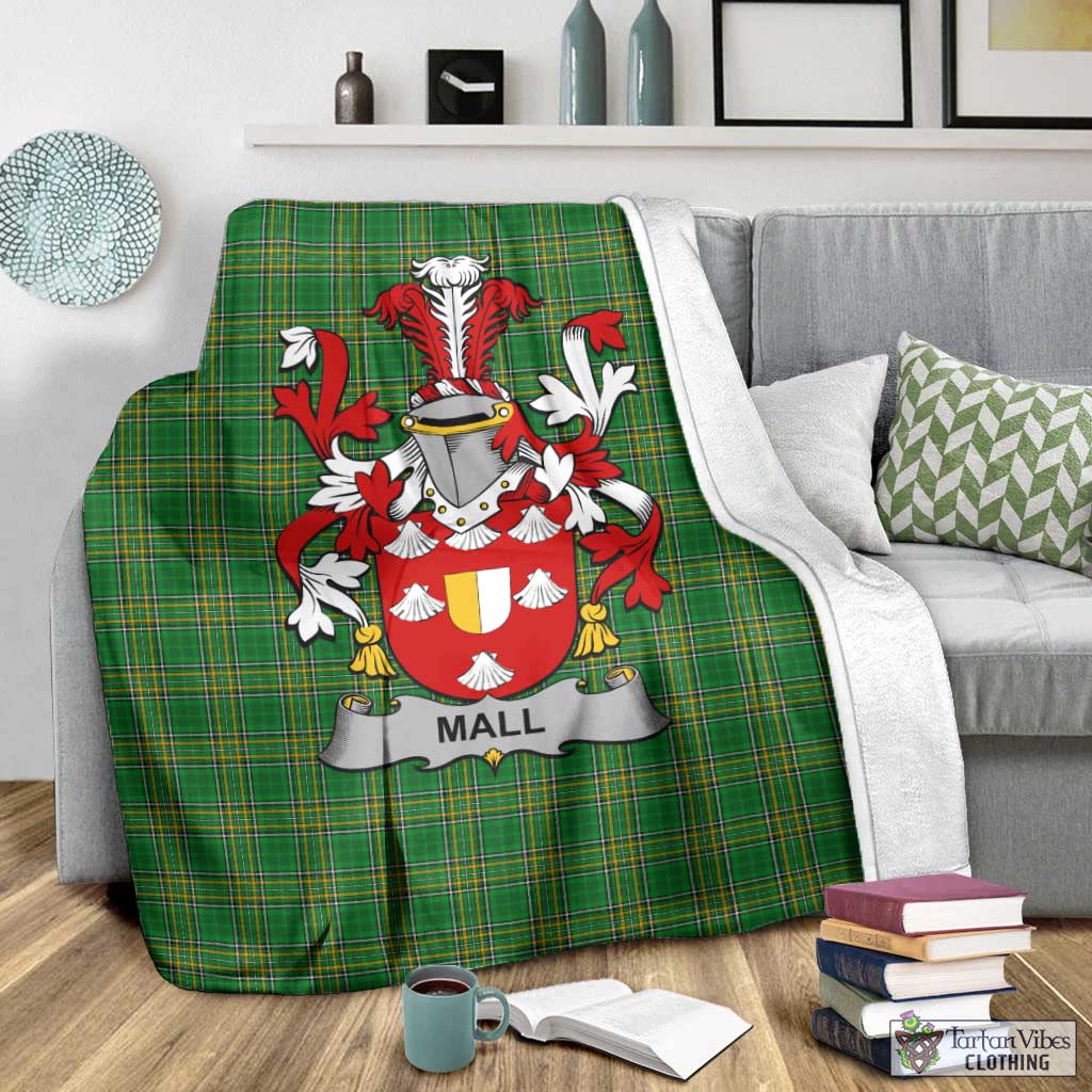Tartan Vibes Clothing Mall Irish Clan Tartan Blanket with Coat of Arms
