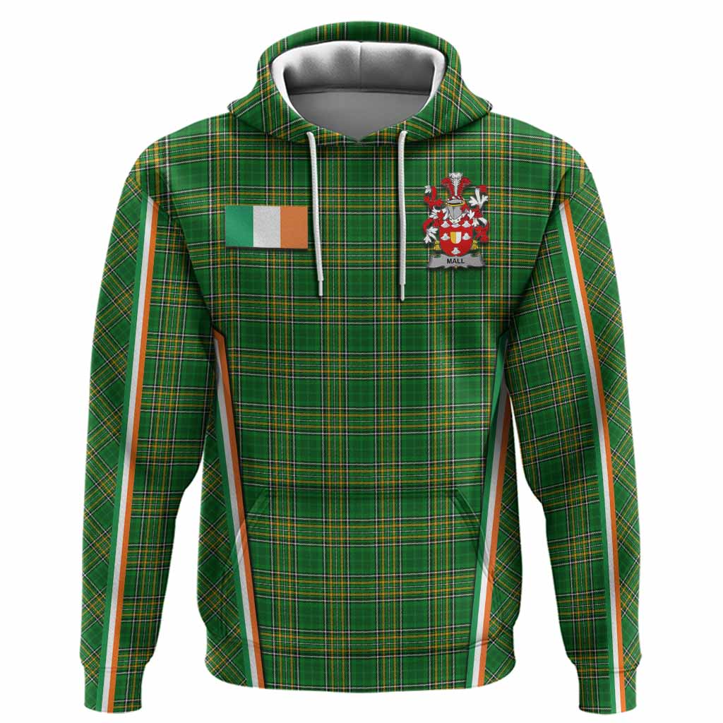 Mall Irish Clan Coat of Arm Tartan Hoodie Flag Style