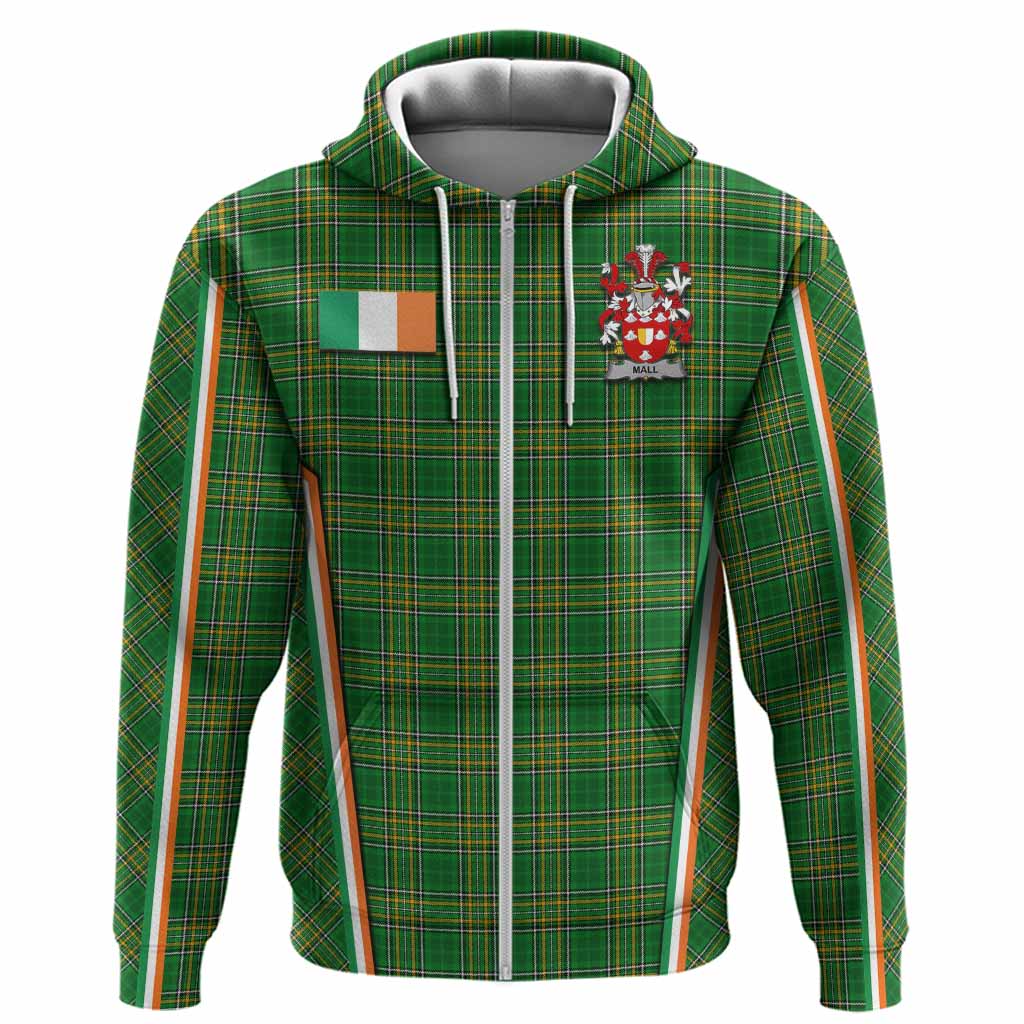 Mall Irish Clan Coat of Arm Tartan Hoodie Flag Style
