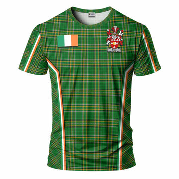 Mall Irish Clan Coat of Arm Tartan T-Shirt Flag Style