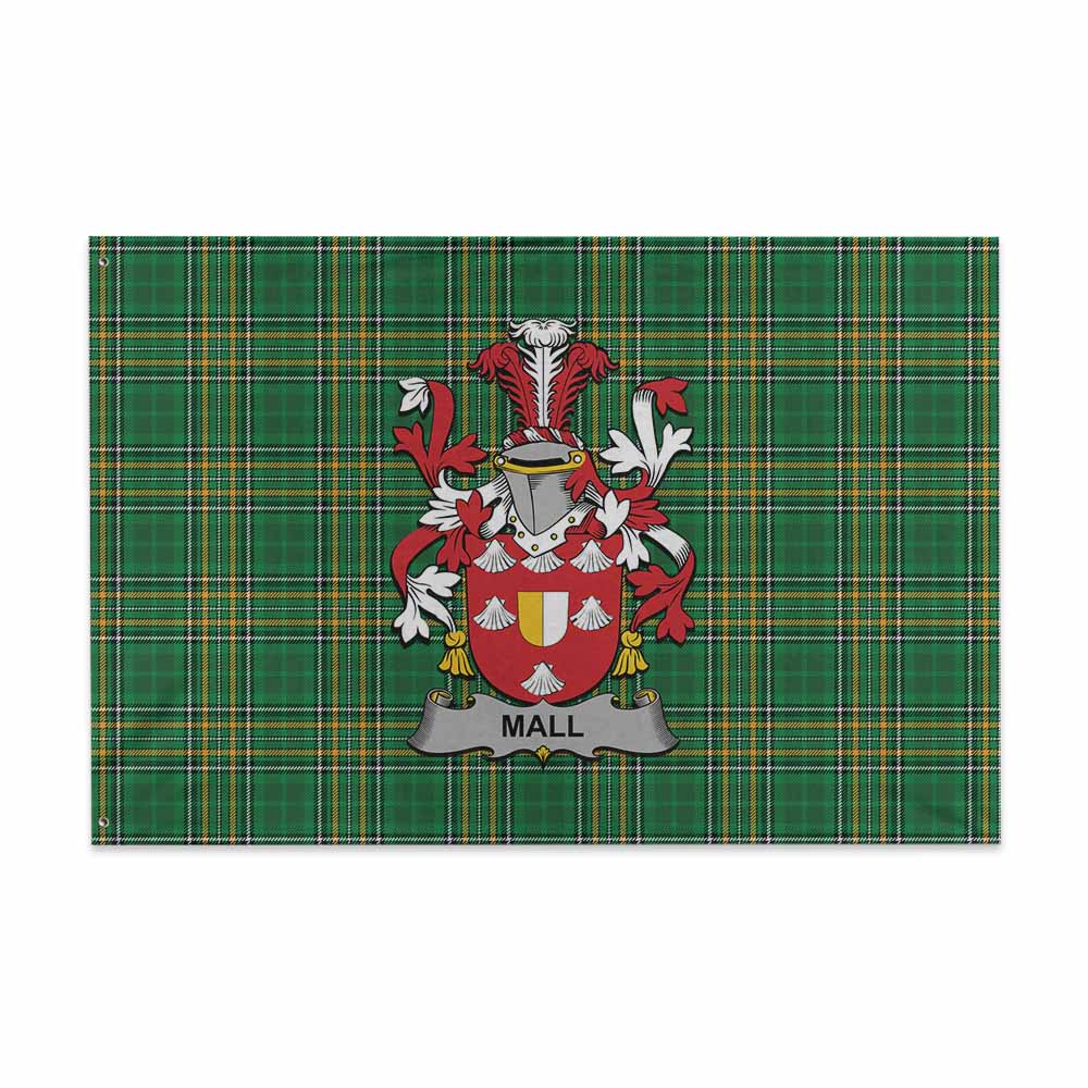Tartan Vibes Clothing Mall Irish Clan Tartan House Flag with Coat of Arms