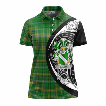 Tartan Vibes Clothing Mallin Irish Clan Women's Polo Shirt Celtic Circle Style