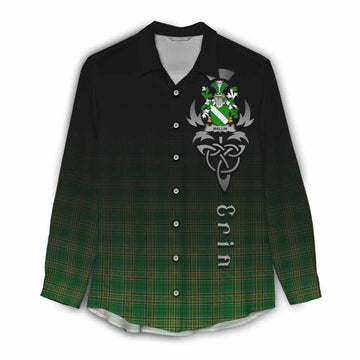 Mallin Irish Clan Women's Casual Shirt with Coat of Arms Erin Go Bragh Celtic Inspired