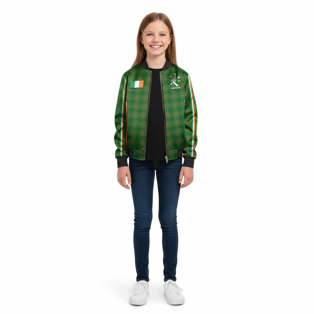 Mallin Irish Clan Coat of Arm Tartan Kid Bomber Jacket Flag Style