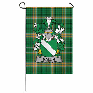 Mallin Irish Clan Tartan Garden Flag with Coat of Arms