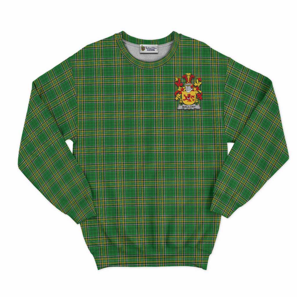 Tartan Vibes Clothing Mallory Irish Clan Tartan Sweatshirt with Coat of Arms