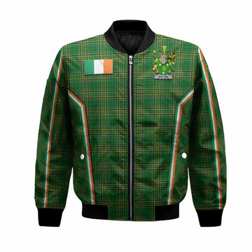 Malone Irish Clan Coat of Arm Tartan Bomber Jacket Flag Style