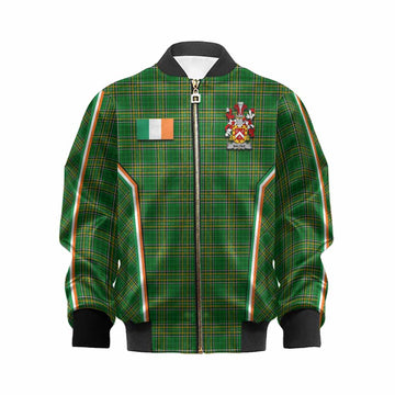 Malpas Irish Clan Coat of Arm Tartan Kid Bomber Jacket Flag Style