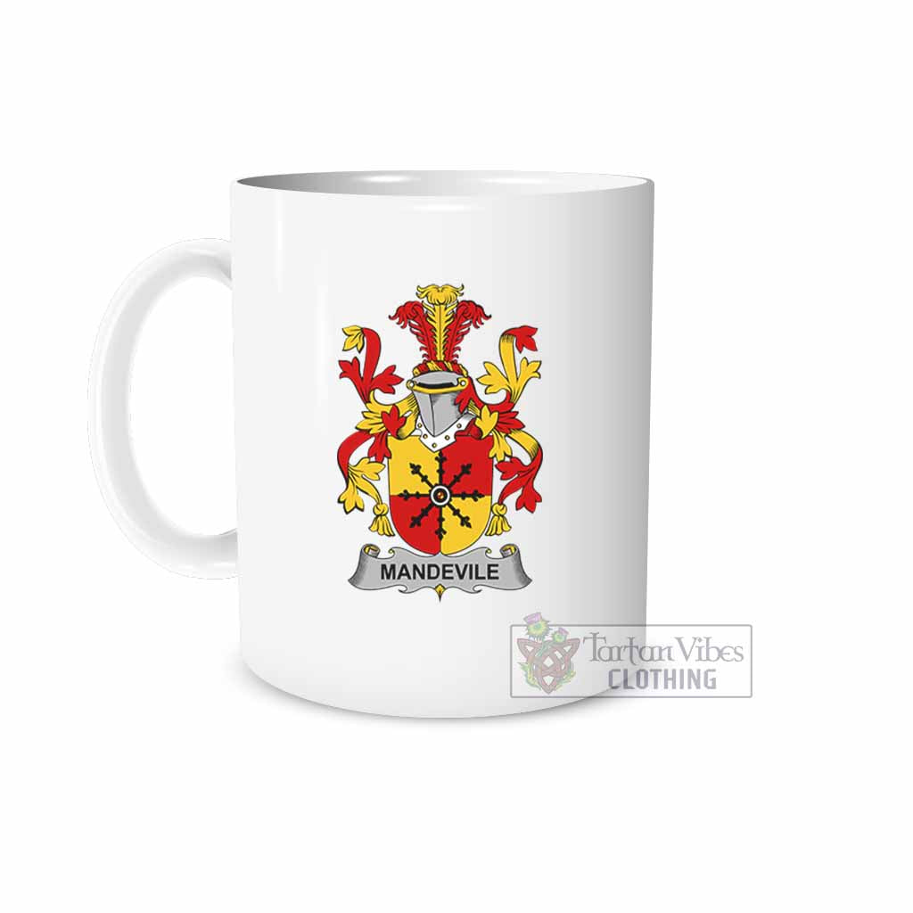 Tartan Vibes Clothing Mandevile Irish Clan Coat of Arms Ceramic Mug