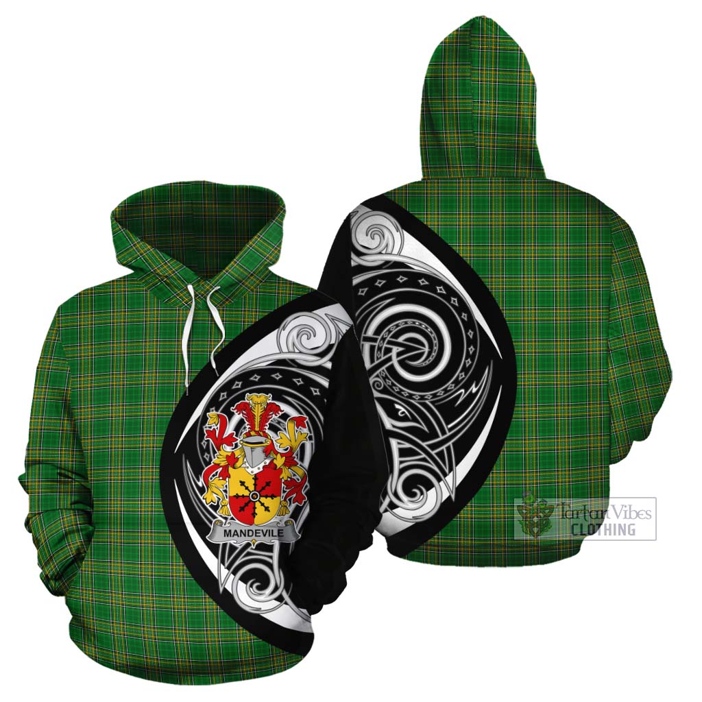Tartan Vibes Clothing Mandevile Irish Clan Cotton Hoodie Celtic Circle Style