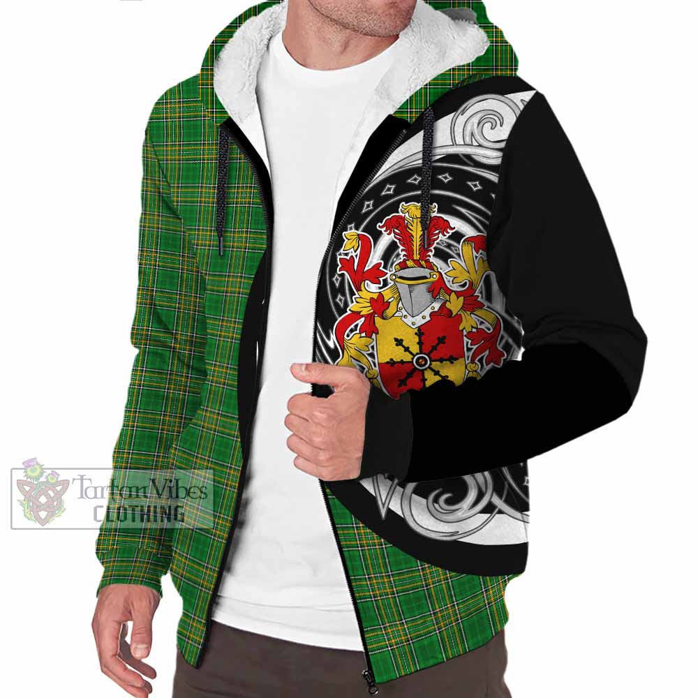 Tartan Vibes Clothing Mandevile Irish Clan Sherpa Hoodie Celtic Circle Style