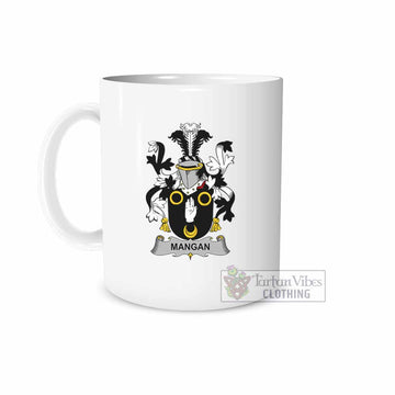 Tartan Vibes Clothing Mangan Irish Clan Coat of Arms Ceramic Mug