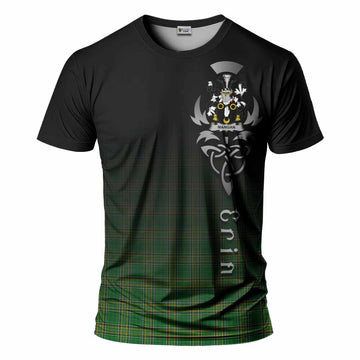 Tartan Vibes Clothing Mangan Irish Clan T-Shirt with Coat of Arms Erin Go Bragh Celtic Inspired