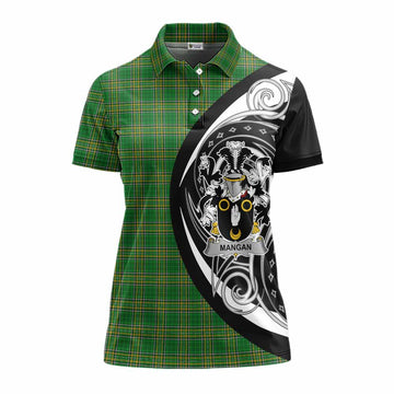 Mangan Irish Clan Women's Polo Shirt Celtic Circle Style Women - Tartan Vibes Clothing