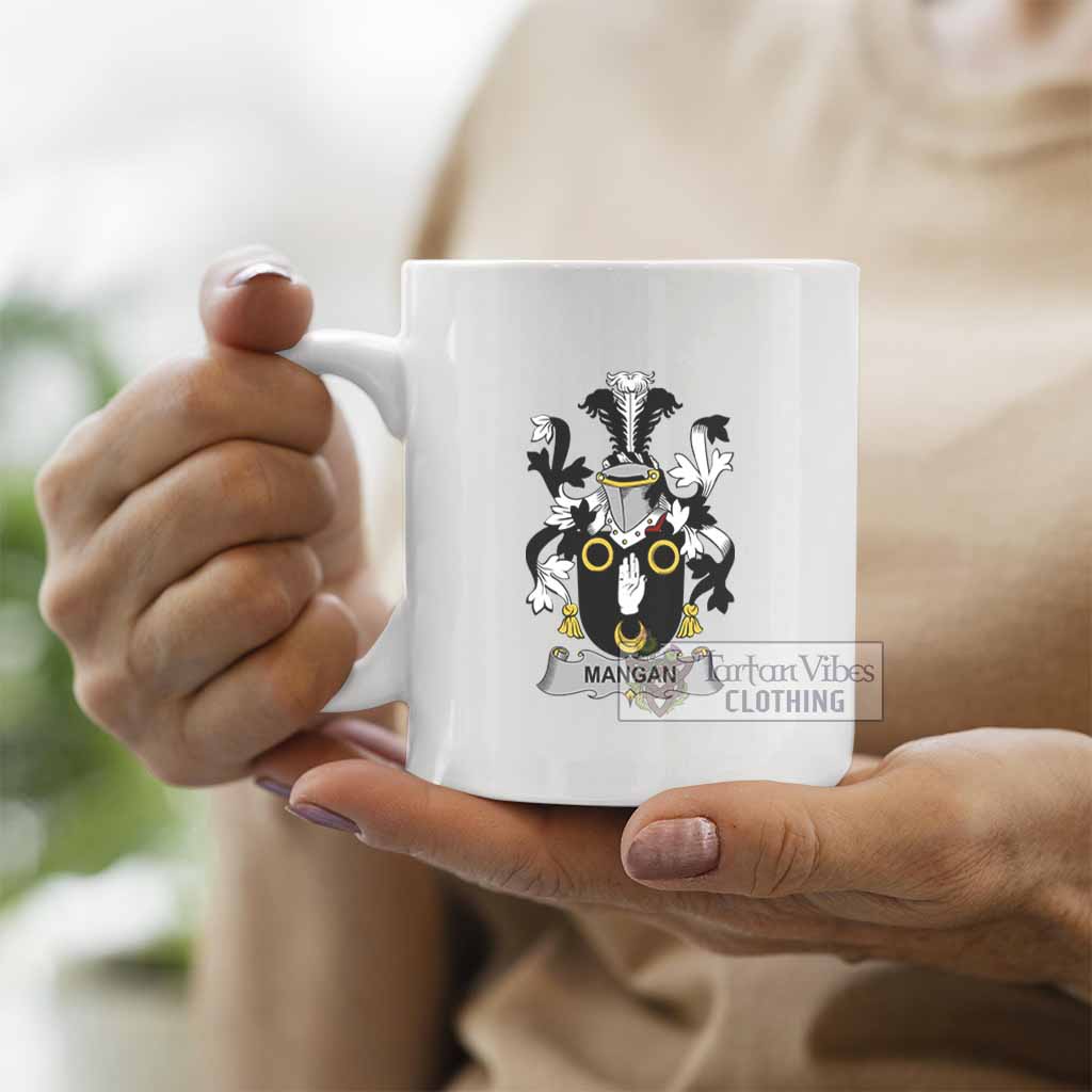 Tartan Vibes Clothing Mangan Irish Clan Coat of Arms Ceramic Mug