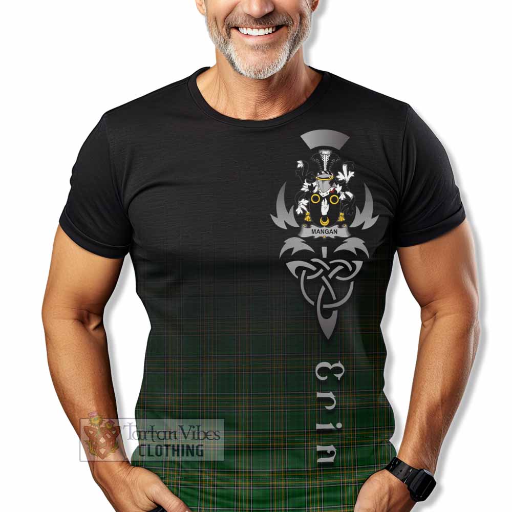 Tartan Vibes Clothing Mangan Irish Clan T-Shirt with Coat of Arms Erin Go Bragh Celtic Inspired