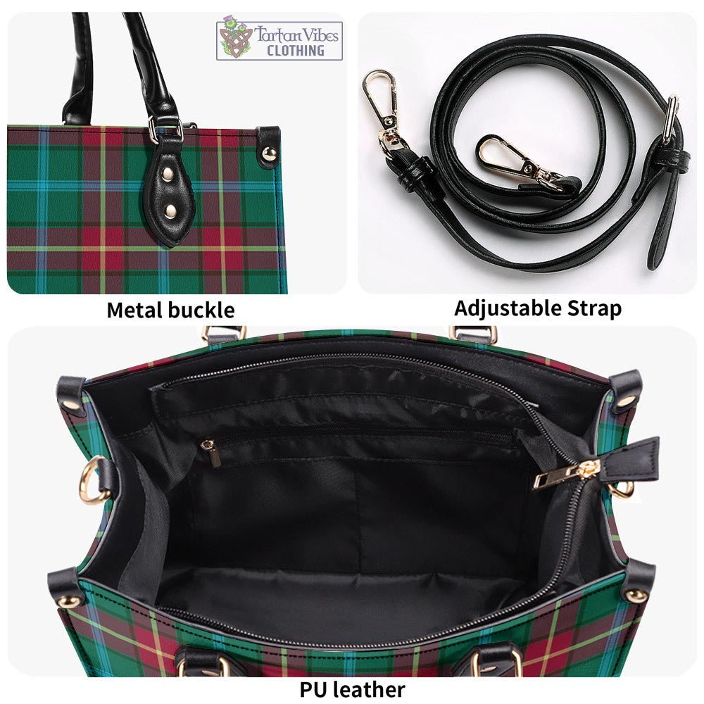 Manitoba Province Canada Tartan Luxury Leather Handbags - Tartan Vibes Clothing