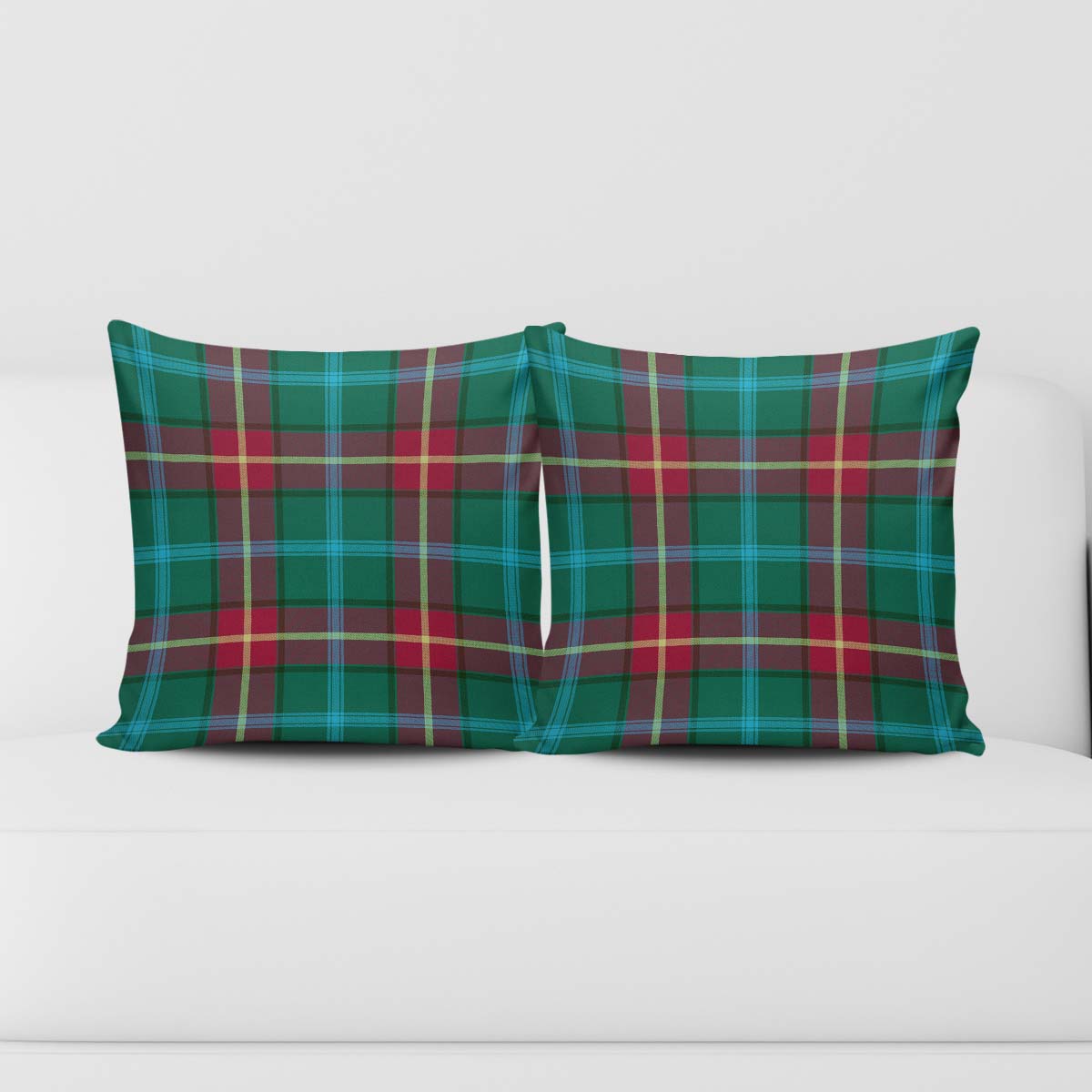 Manitoba Province Canada Tartan Pillow Cover Square Pillow Cover - Tartanvibesclothing