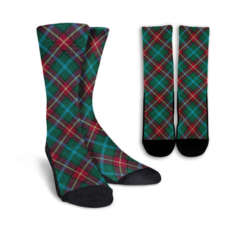 Manitoba Province Canada Tartan Crew Socks Cross Style