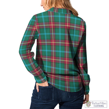 Manitoba Province Canada Tartan Women's Casual Shirt