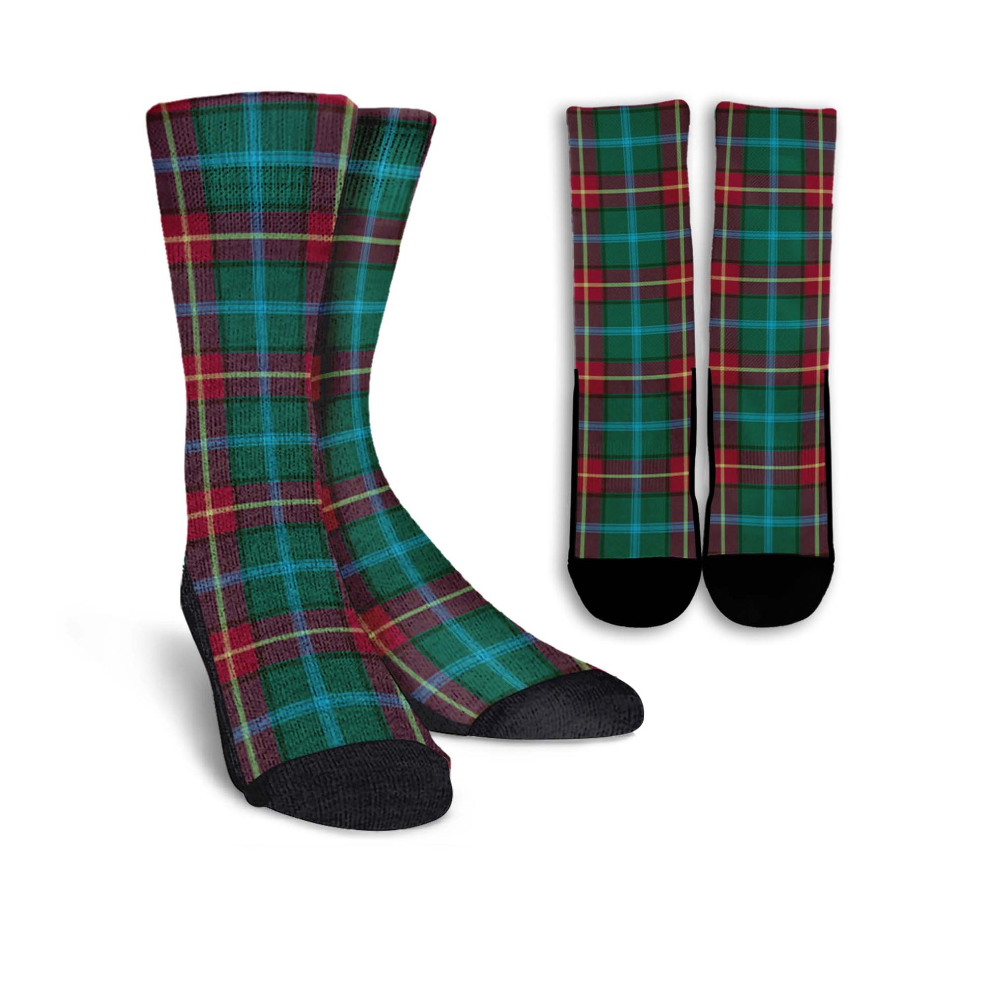 Manitoba Province Canada Tartan Crew Socks - Tartanvibesclothing