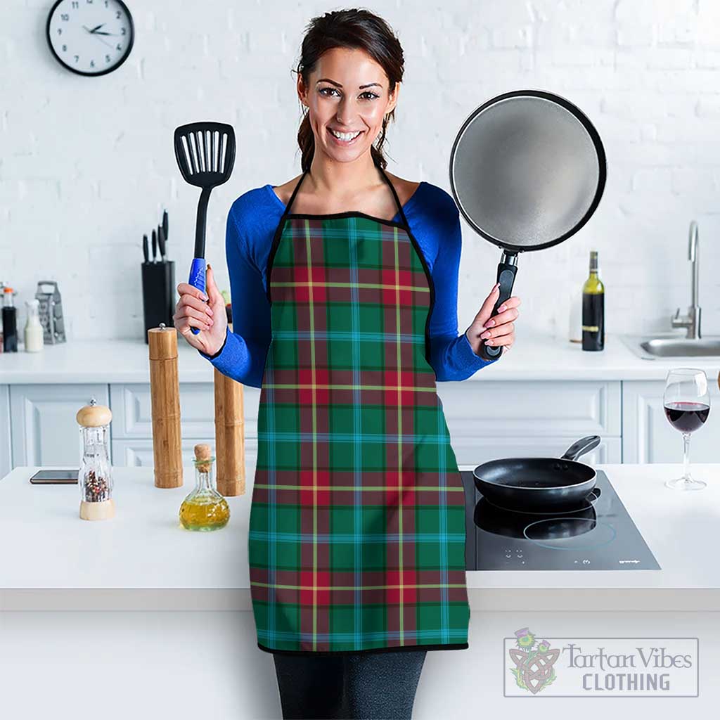 Manitoba Province Canada Tartan Apron Black S 38x47 cm - Tartan Vibes Clothing