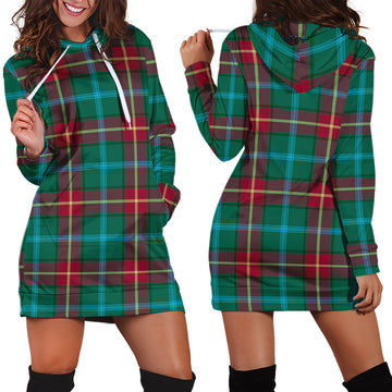 Manitoba Province Canada Tartan Hoodie Dress