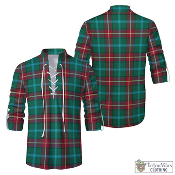 Manitoba Province Canada Tartan Men's Scottish Traditional Jacobite Ghillie Kilt Shirt