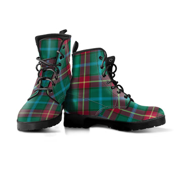 Manitoba Province Canada Tartan Leather Boots