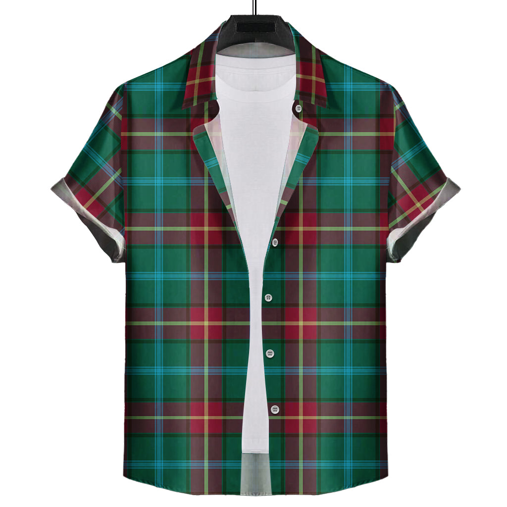 manitoba-province-canada-tartan-short-sleeve-button-down-shirt