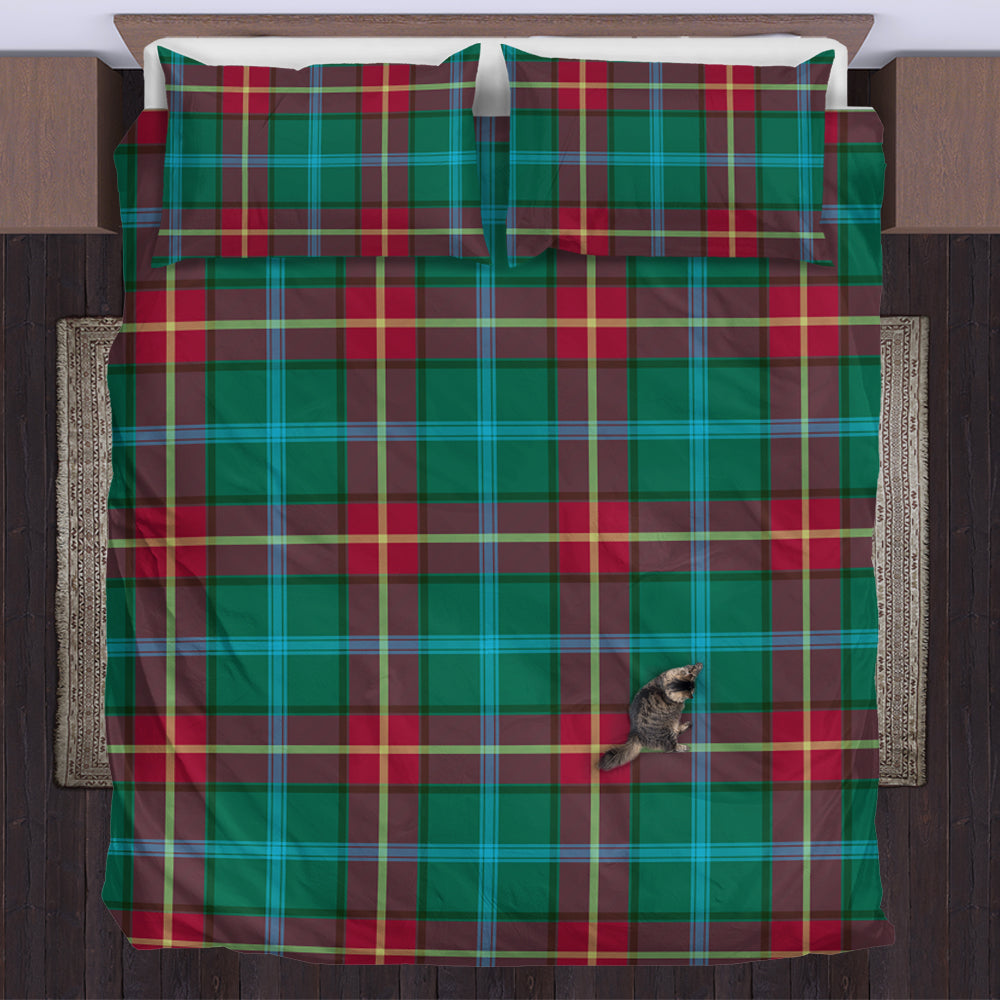 manitoba-province-canada-tartan-bedding-set