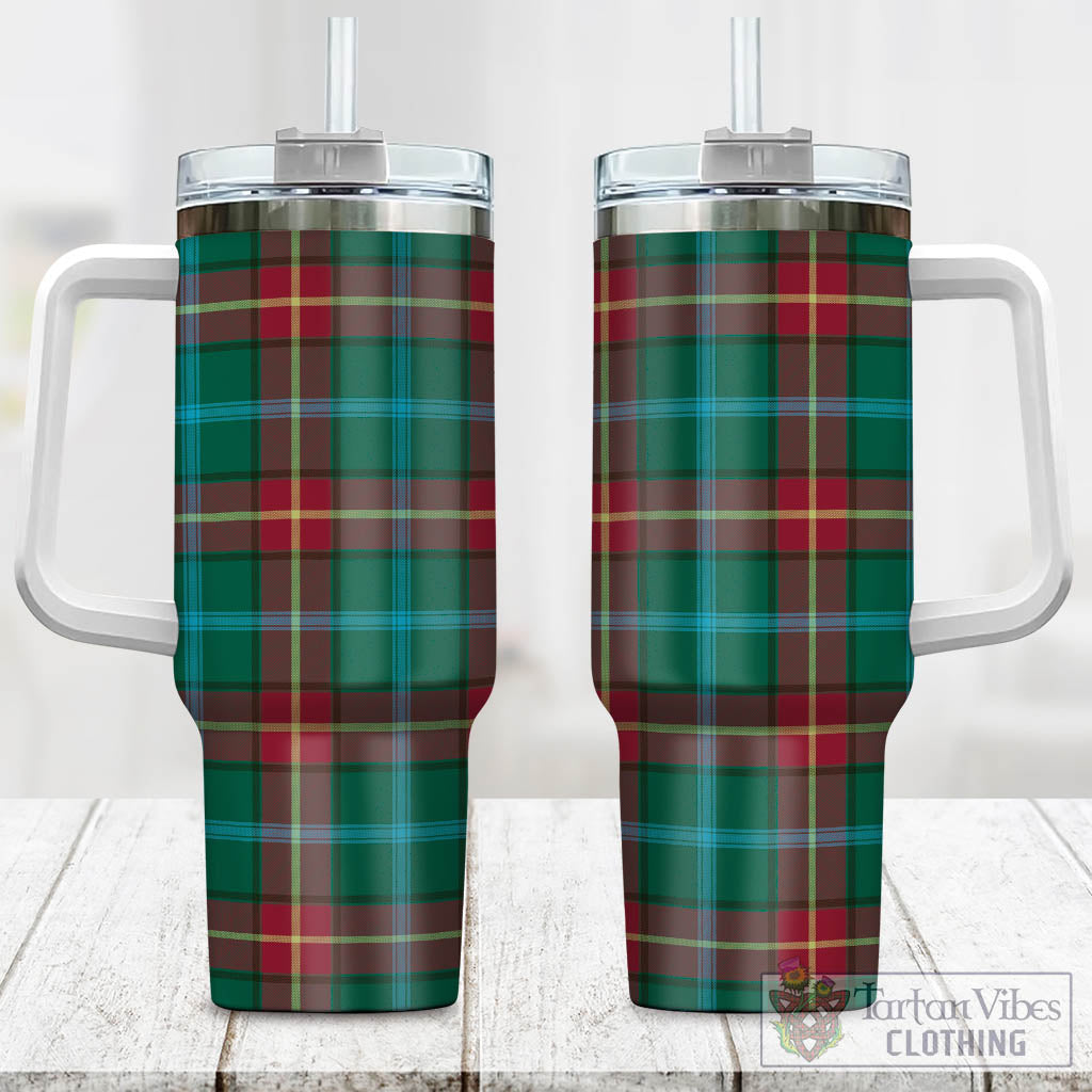 Tartan Vibes Clothing Manitoba Province Canada Tartan Tumbler with Handle
