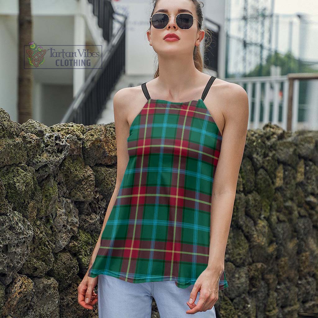Tartan Vibes Clothing Manitoba Province Canada Tartan Loose Halter Neck Camisole
